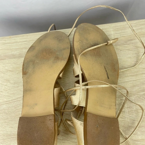 LILLY PULITZER Fit to be Tied Gladiator Sandals in Metallic Gold tassels 6.5 M - Picture 14 of 14